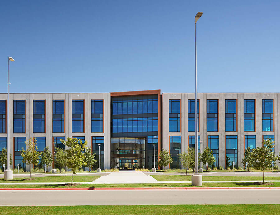 Exterior view of the Parmer 5 building in Austin, TX