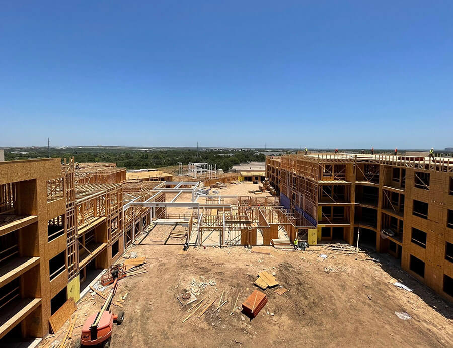 View of Research Park Development under construction in Austin TX